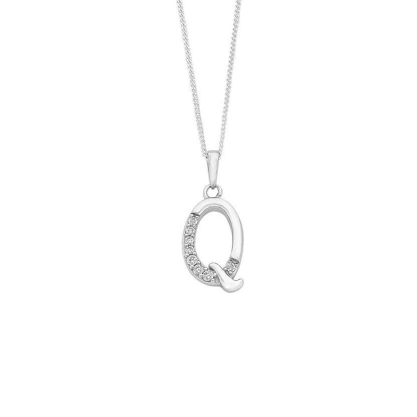 Bevilles 45cm Initial G Pendant Necklace in Sterling Silver main image 1