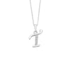 Sterling Silver Cubic Zirconia Initial Necklace - Most Initials Available Necklaces Bevilles T 