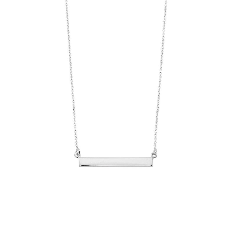 Sterling Silver Balance Bar Necklace Necklaces Bevilles 