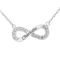Personalised Sterling Silver Infinity Necklace Necklaces Bevilles 