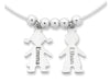 Personalised Child Charm Necklace Sterling Silver Necklaces Bevilles 
