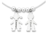 Personalised Child Charm Necklace Sterling Silver Necklaces Bevilles 