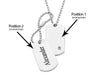 Personalised Diamond Set Dog Tags Necklaces Bevilles 