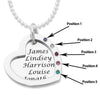 Personalised Sterling Silver Open Heart Necklace Necklaces Bevilles 