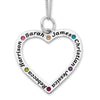 Personalised Sterling Silver Large Heart Necklace Necklaces Bevilles 