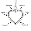 Personalised Sterling Silver Large Heart Necklace Necklaces Bevilles 