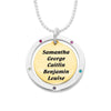 9ct Yellow Gold and Sterling Silver Personalised 2 Tone Disc Necklace Necklaces Bevilles 