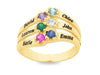 Personalised 6 Birthstone Name Ring 9ct Gold Rings Bevilles 
