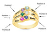 Personalised 6 Birthstone Name Ring 9ct Gold Rings Bevilles 
